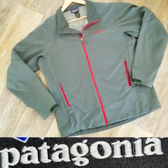 Patagonia Other - Patagonia Mens Adze Hybrid Jacket Gray Full Zip Soft Shell Polartec Windbloc EUC